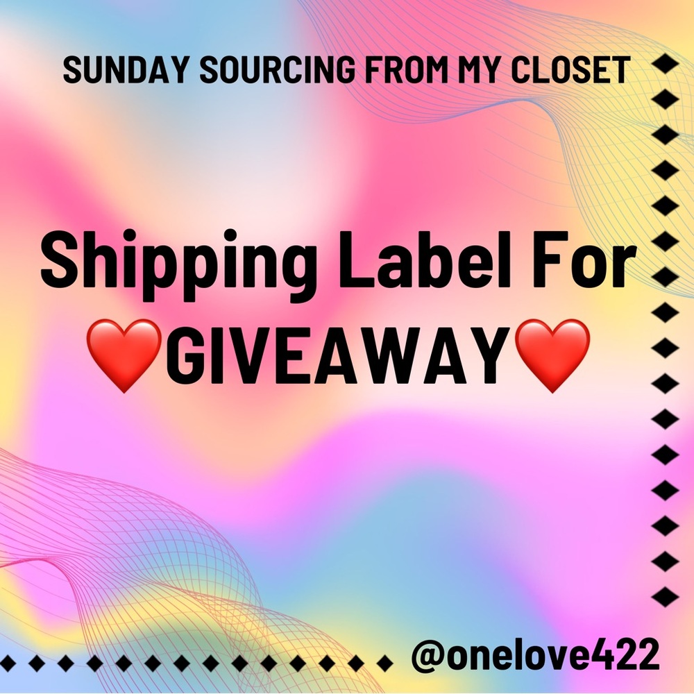 Shipping Label For GIVEAWAYS!